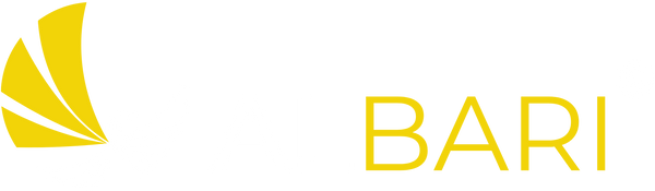 Yellow BARI logo on a solid white background.